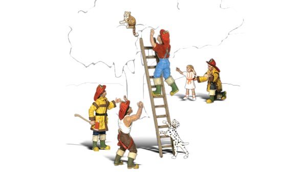 WOO2151 Firemen to the Rescue - N scale, 8 Piece