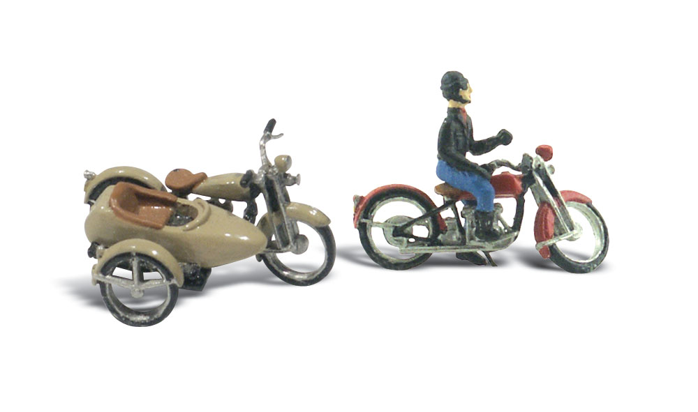 WOO228 Motorcycles & Sidecar HO Scale Kit