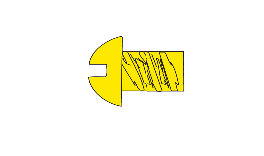 WOO811 1 - 72 0.37 in. Round Head Screws - Pack of 5
