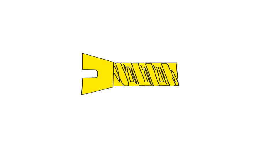 WOO843 00-90 0.37 in. Flat Head Screws - Pack of 5
