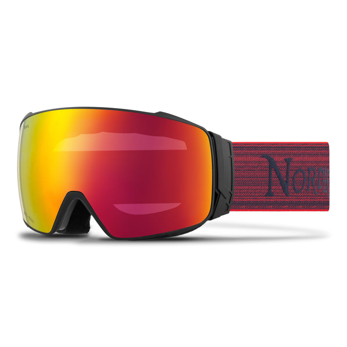 N-10B-B600P Torsten Snow Goggles Plus Bonus Lens with Low Bridge Fit for Unisex - Red