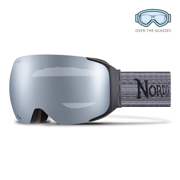 N-181A-B0214 HOD Snow Goggles Plus Bonus Lens for Unisex - Silver