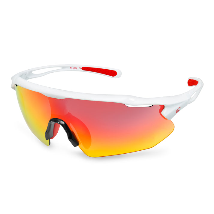 N-502-W600D Aksel Cycling & Running Sunglasses for Unisex - Red