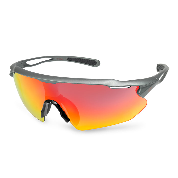 N-502-MG600D Aksel Cycling & Running Sunglasses for Unisex - Red