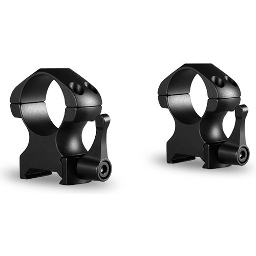 Hawke Sport Optics 23012 1 in. Precision Steel Rings Weaver High with Lever, Black - 2 Piece