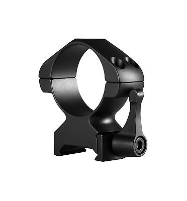 30mm Precision Steel Rings  Black  2 Piece  Quick Release Lever