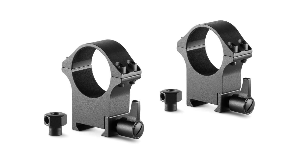 Hawke Sport Optics 23107 Professional Steel Ring Mounts for 30 mm High with Lever Fitted & Nut