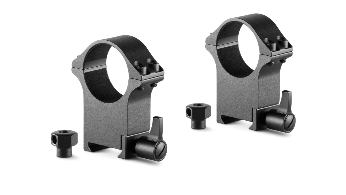 Hawke Sport Optics 23108 Professional Steel Ring Mounts for 30 mm Extra High with Lever Fitted & Nut