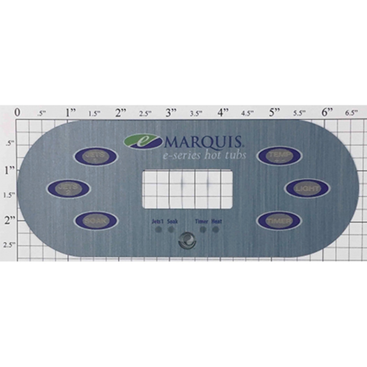 E-Series 6-Button Marquis Spa Topside Overlay