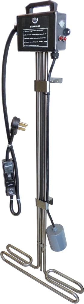 BIS-60-240-GF 6.0 kW, 240V, 30 Amp GFCI Water Level Float Switch Baptistry Immersion Heater