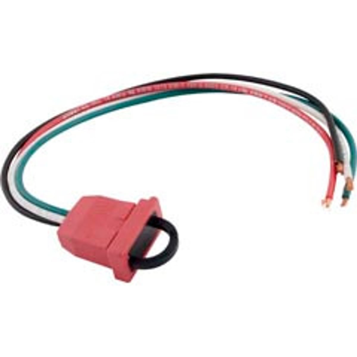 09-0022C-A Receptacle 14-4 Wire P1-2 Molded & Colored Cord, Red