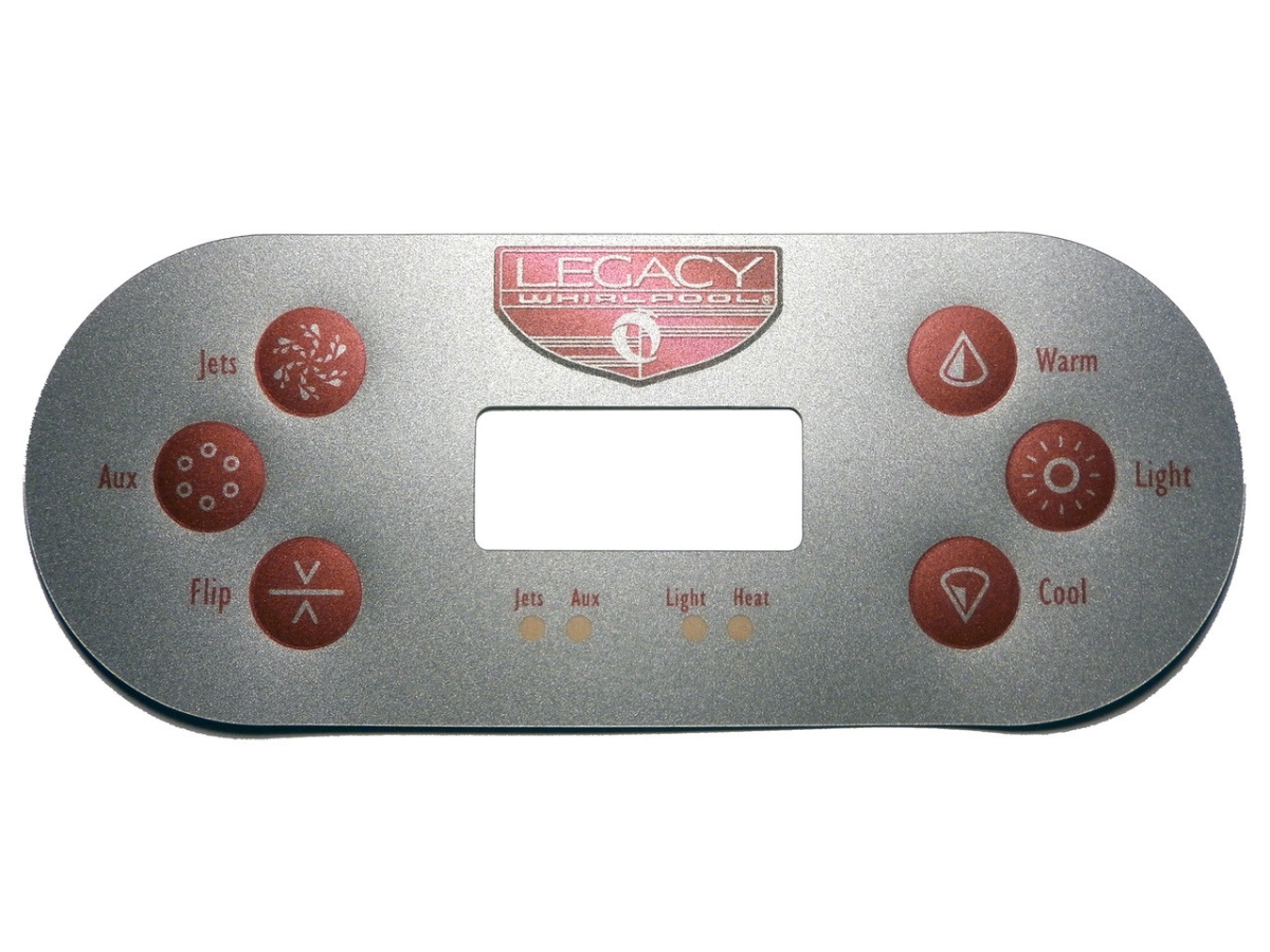 X509087 Master Spa TP600 2-Pump Legacy Control Panel Overlay Label