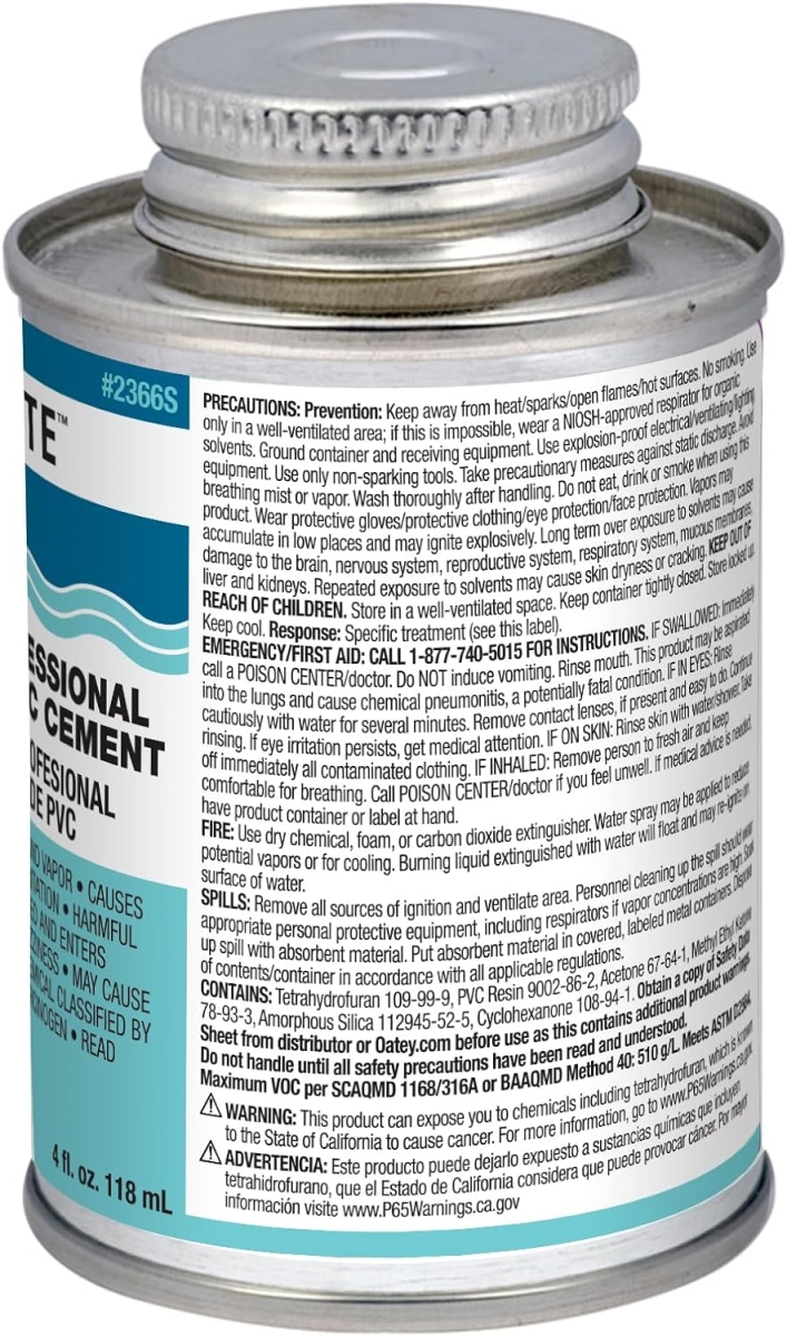 2366S 4 oz Pool-Tite PVC Medium Body Glue