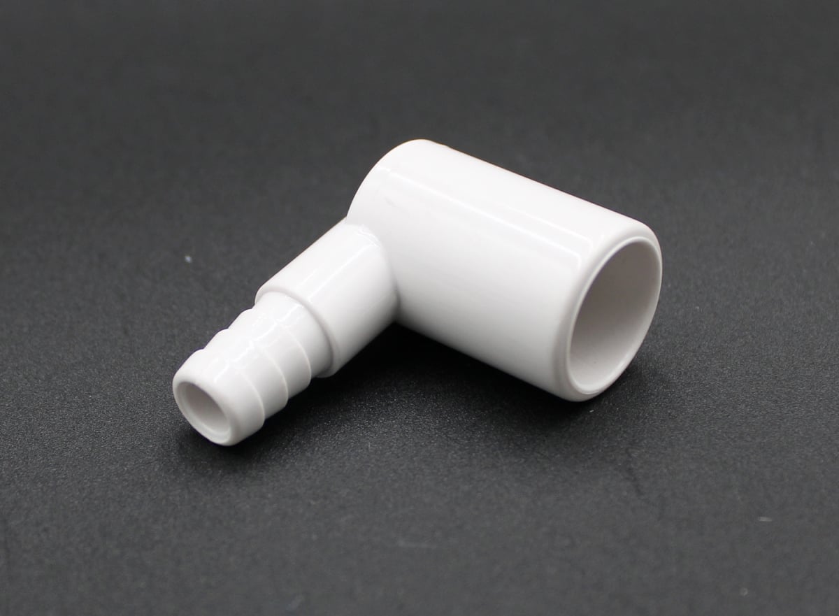 0.37 in. Barb x 0.5 in. Spigot Elbow Fitting