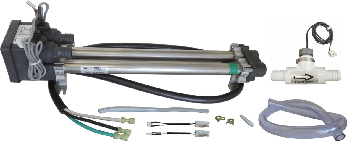 26-C3072-8T-KF 6.0kw Low Flow Double Barrel Auto-Reset HL Heater Assembly with Sensors & Flow Switch