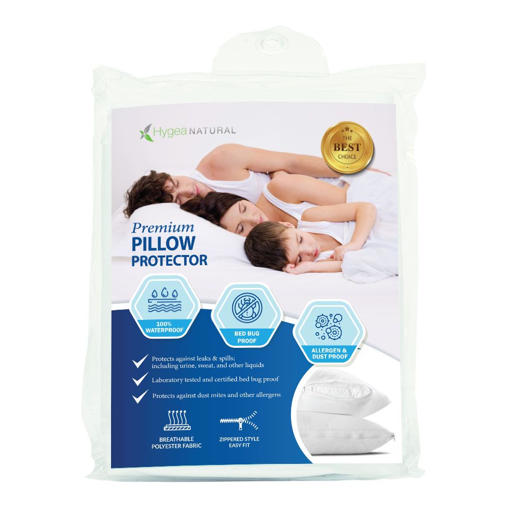 21 x 31 in. Premium Queen Size Bed Bug Pillow Cover