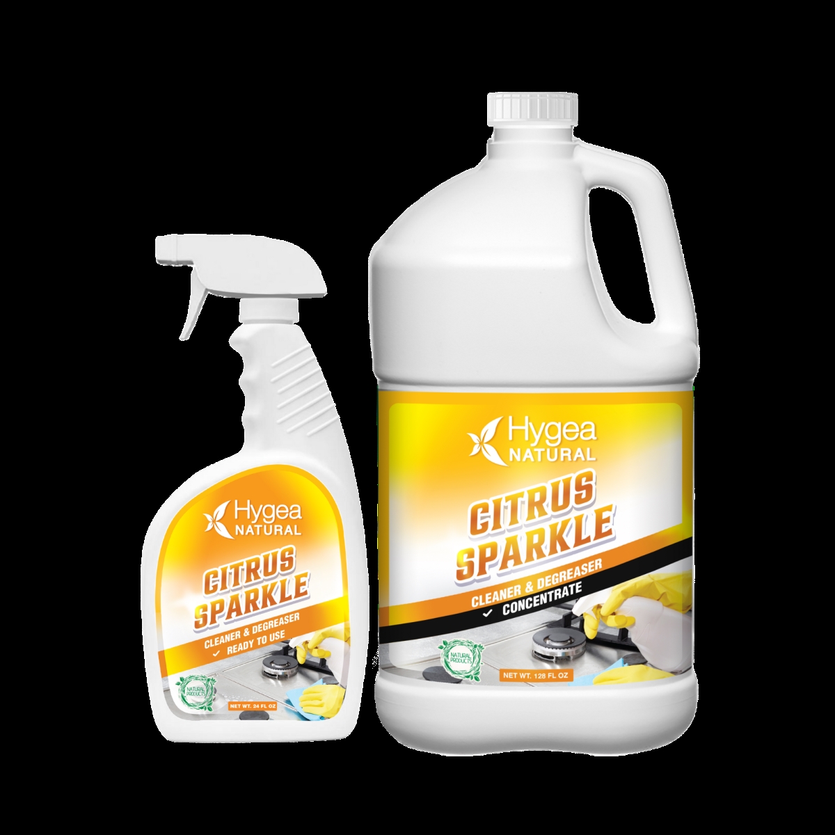 Picture of Hygea HNC-04 24 oz Spray Plus Concentrated Refill Citrus Sparkle-Natural Cleaner & Degreaser