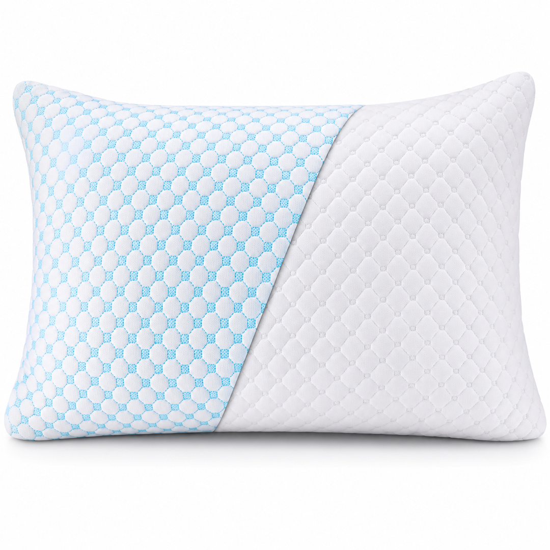 HYB-PL-MF-Q Dust Mite Resistant Shredded Memory Foam Cooling Pillow - Queen Size
