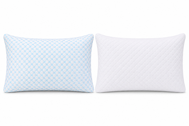 HYB-PL-MF-Q-2 Dust Mite Resistant Shredded Memory Foam Cooling Pillow - Queen Size - Pack of 2