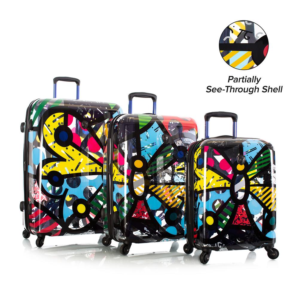 Picture of Heys 16405-6912-S3 Britto & Transparent Butterfly Luggage Set&#44; Multi Color - Set of 3