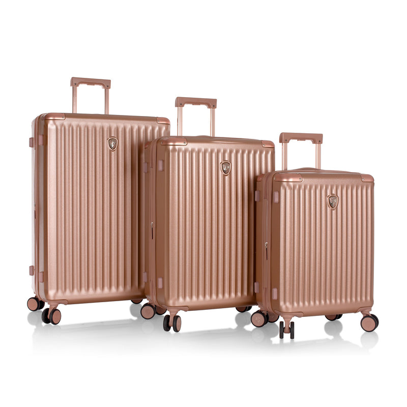 Heys 10160-0131-S3 Luxe Luggage Set, Rose Gold - 3 Piece