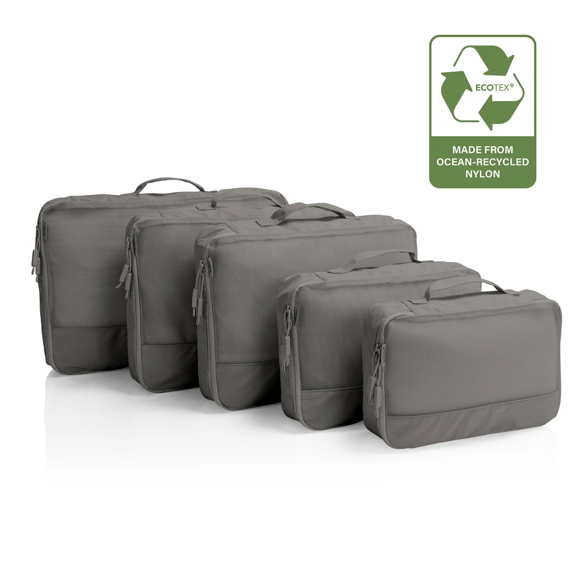 Picture of Heys 30140-0013-00 EcoTex Packing Cube Set&#44; Stone Gray - One Size - 5 Piece