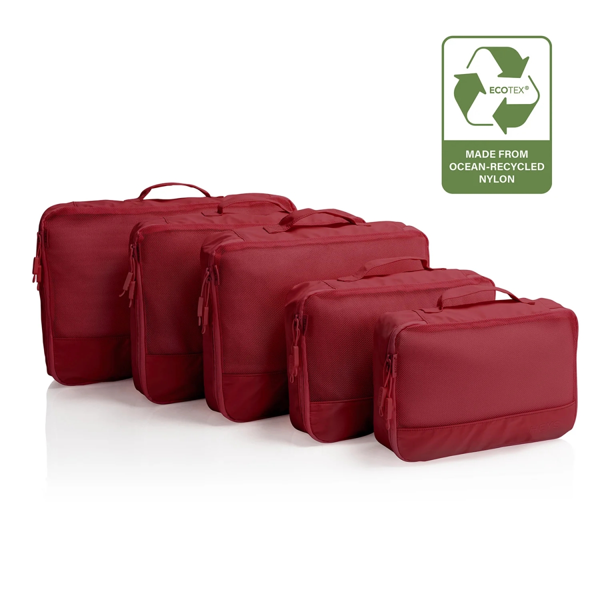 Picture of Heys 30140-0003-00 EcoTex Packing Cube Set&#44; Maple Red - One Size - 5 Piece