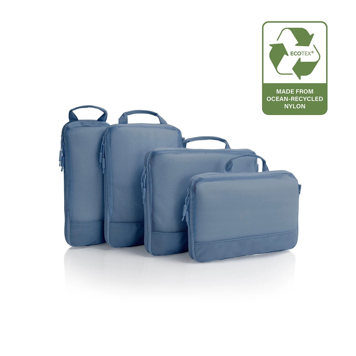 Heys 30141-0004-00 EcoTex Compressible Packing Cube Set, Blue Ocean - One Size - 4 Piece