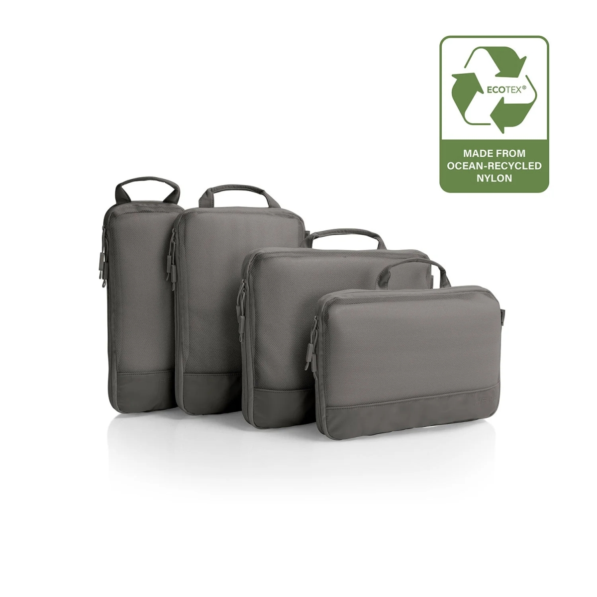 Heys 30141-0013-00 EcoTex Compressible Packing Cube Set, Stone Gray - One Size - 4 Piece