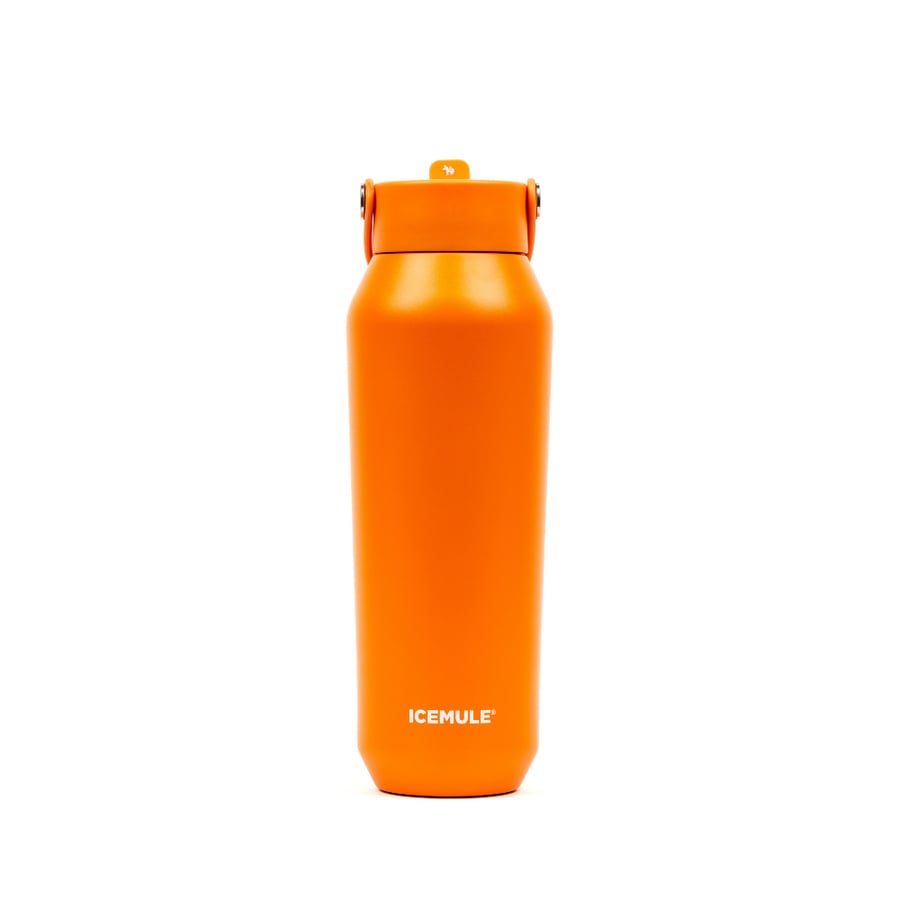 Picture of ICEMULE 1423-BO 32 oz Stainless Steel Sports Bottle&#44; Blaze Orange
