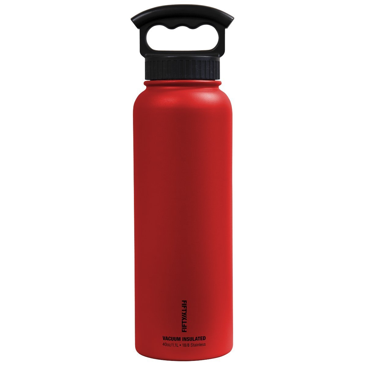 Picture of Icy-Hot Hydration V40006RD0 40 oz Cherry Red Vacuum Insulated Bottle - 3 Finger Grip Lid 
