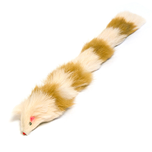 Picture of Iconic Pet 51536 Fur Weasel Toy - Brown, White