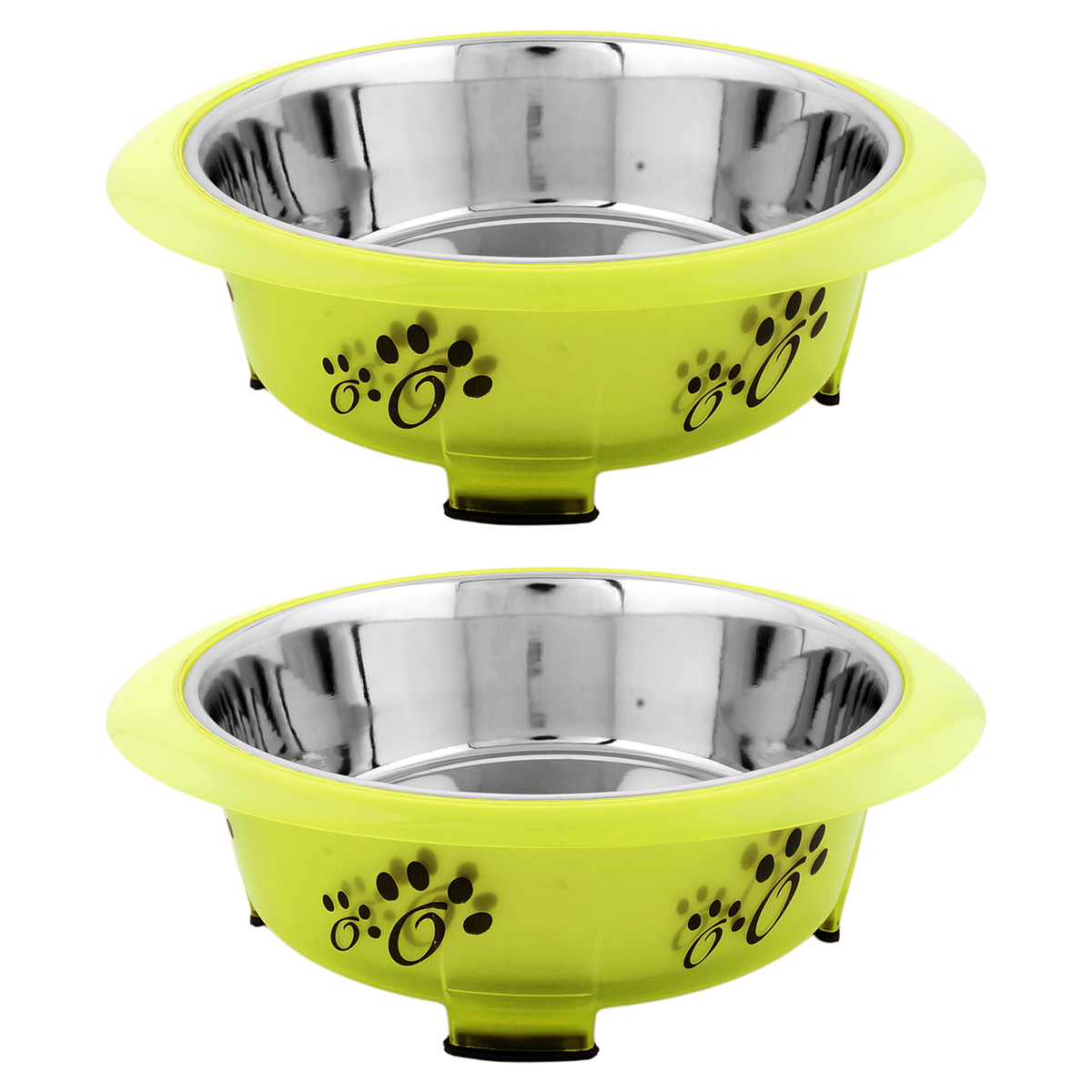 Picture of Iconic Pet 51767 15 oz Color Splash Designer Oval Fusion Bowl for Dog & Cat - Small Green &#44; Set of 2 -2 Cups
