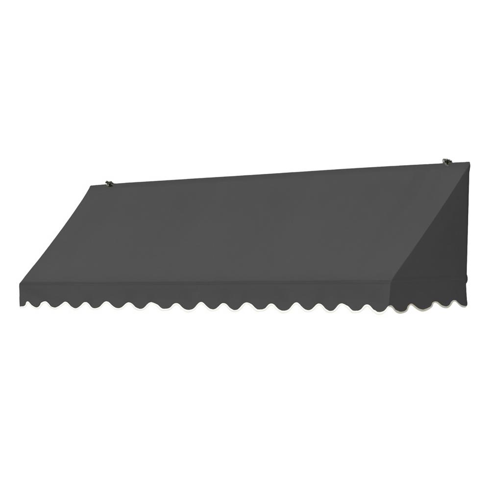 Traditional Retractable Awning - Charcoal Grey - 8 ft - Durable Fabric