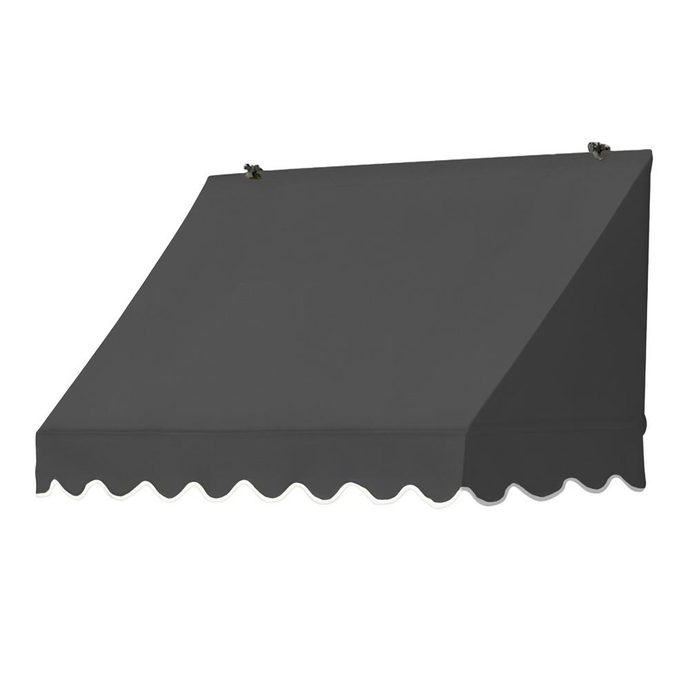 Traditional Retractable Awning - Charcoal Grey - 4 ft - Durable Fabric