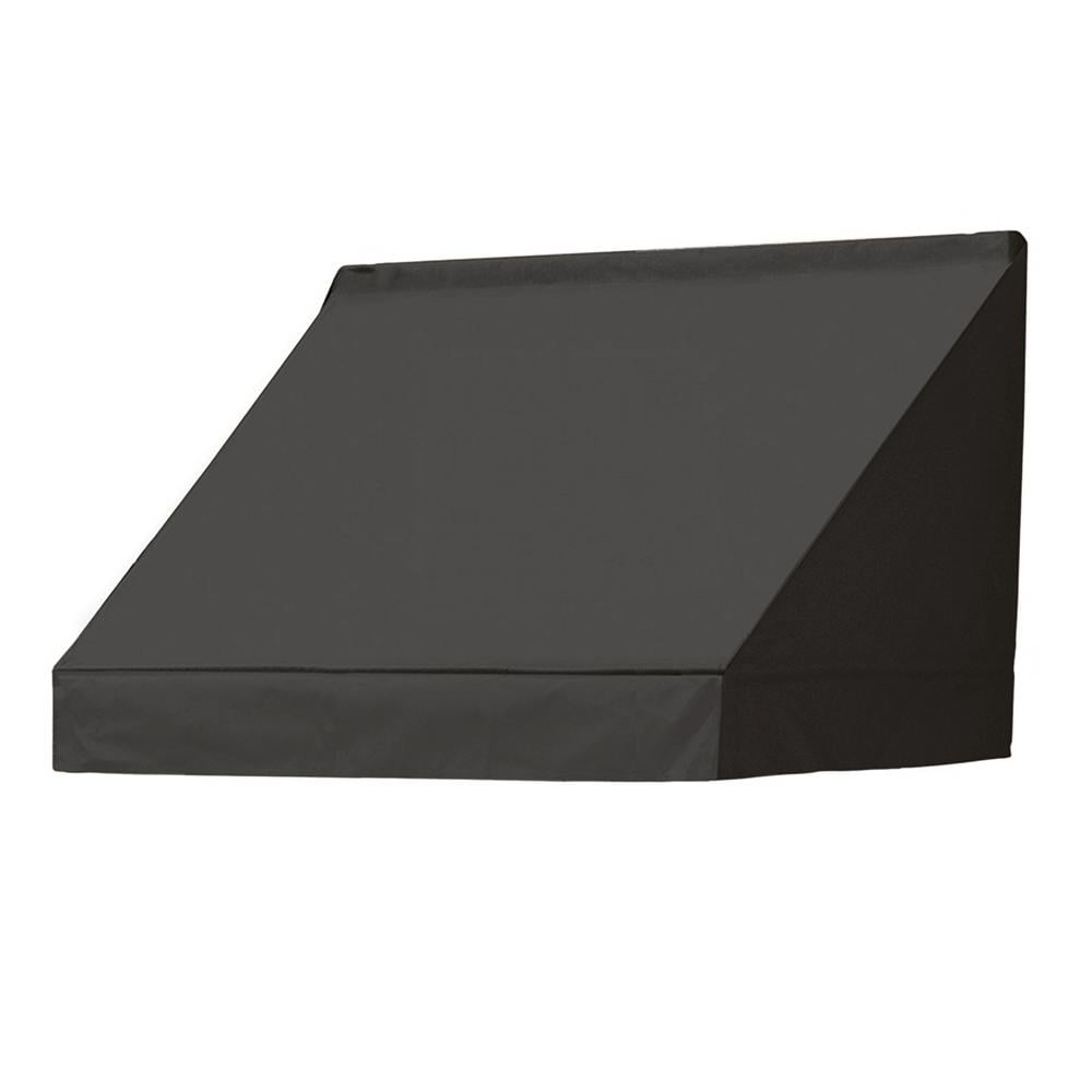 3020963 4 ft. Classic Manually Retractable Awning, Charcoal Grey