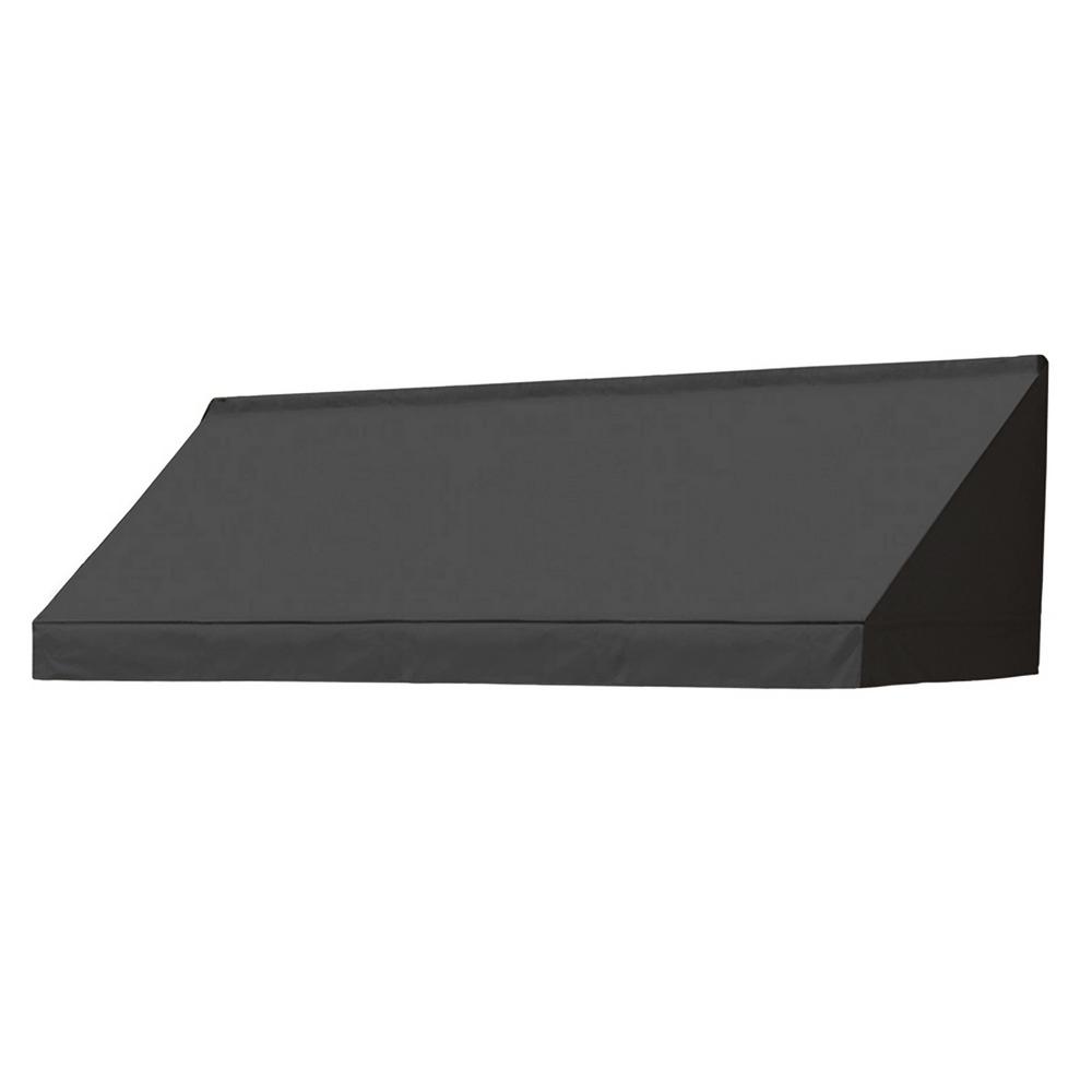 3020965 8 ft. Classic Manually Retractable Awning, Charcoal Grey