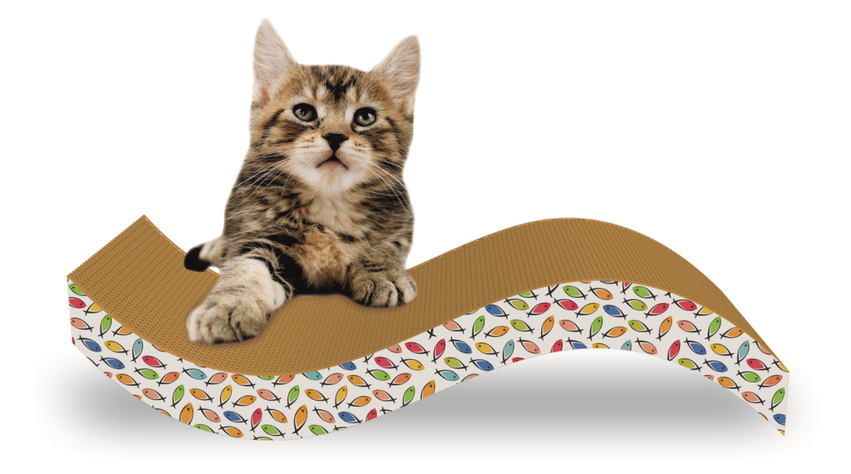 Picture of INDIPETS 10007 Shallow Wave Cat Scratcher