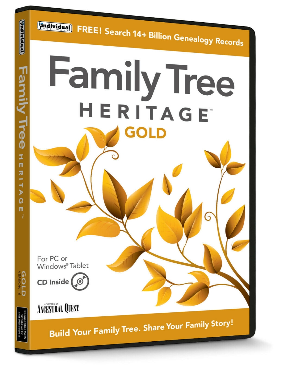 Picture of Individual Software PVE-F16 Family Tree Heritage  Gold 16 PC Software
