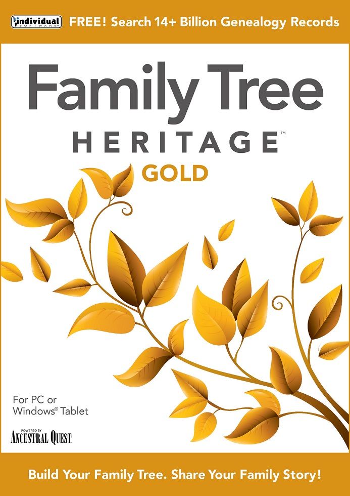 Picture of Individual Software ESD-F16 Family Tree Heritage Gold 16 PC Software