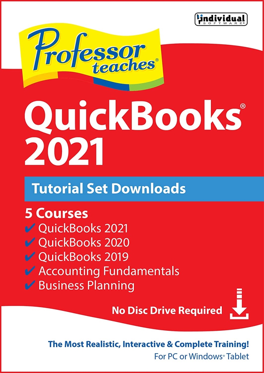 Picture of Individual Software PVE-Q21 Professor Teaches Quick Books 2021 Tutorial Set Learning Software