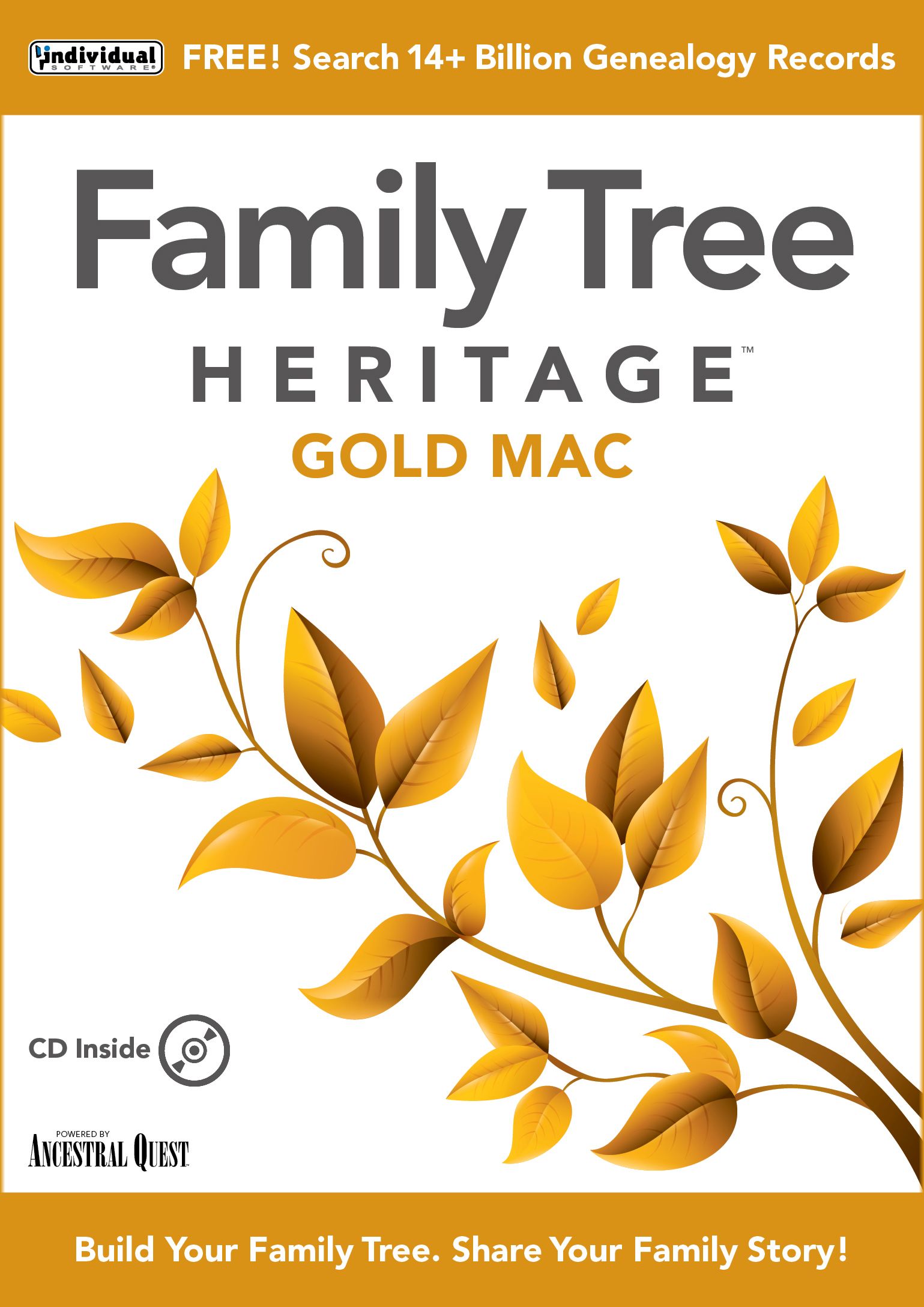 Picture of Individual Software PVE-F16M Family Tree Heritage Gold 16 for Mac Learning Software