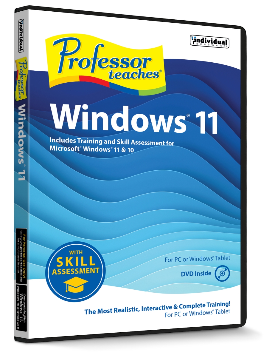 Picture of Individual Software PVE-11SA Professor Teaches Windows 11 with Skill Assessment PC DVD