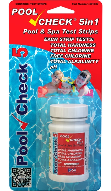 481339 Pool Check 5 6-Way Test Strips