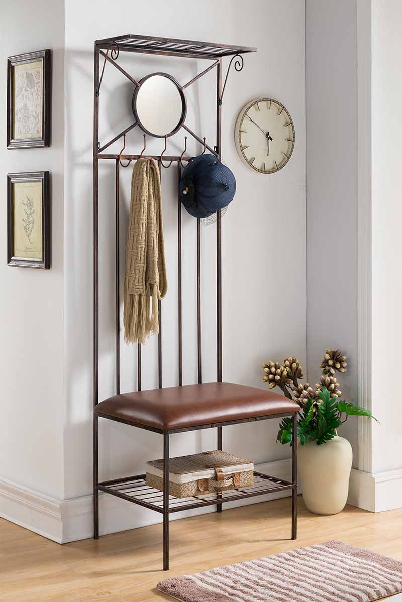 Picture of KB M13 73 x 24.5 x 19 in. Metal Hall Tree - Copper