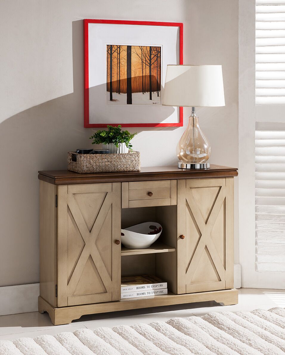 30 x 42 x 12 in. Console Table - Antique White