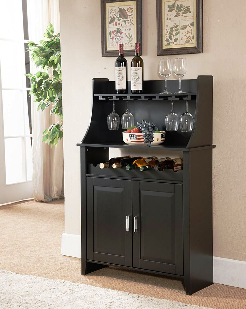 48 x 32 x 12 in. Wine Rack - Black