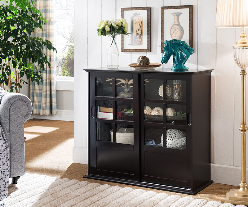 CU1441 36 x 40 x 16 in. Curio Consoles - Espresso -  KB