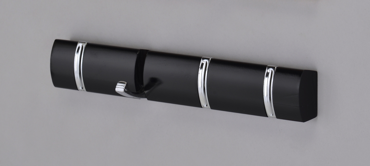 Wall Cloth Hanger - Black, 2 x 14.5 x 1 in.