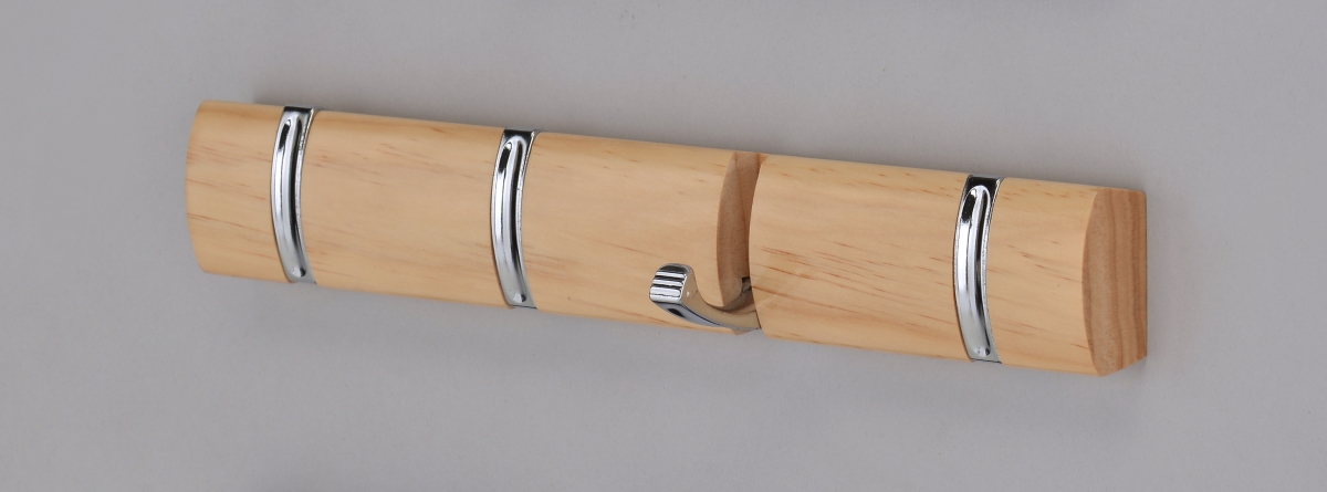 Wall Cloth Hanger - Oak, 2 x 14.5 x 1 in.